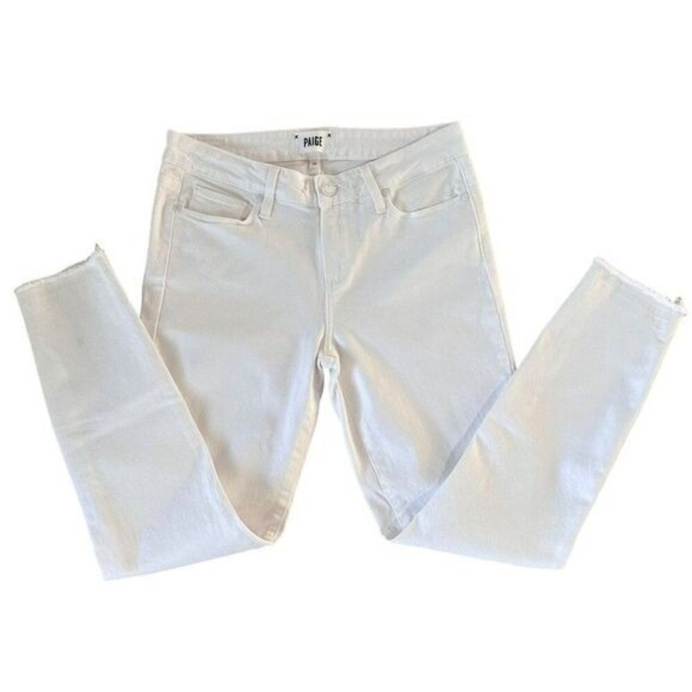 Paige White Denim Jeans Verdugo Crop Women's Size 28 Frayed Hem Summer Spring